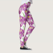 Leggings Art Botanique D'Iris Violet (Droite)