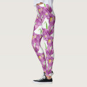 Leggings Art Botanique D'Iris Violet (Gauche)
