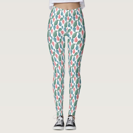 Leggings Art botanique moderne (Devant)