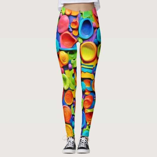 Leggings Art céramique coloré (Devant)