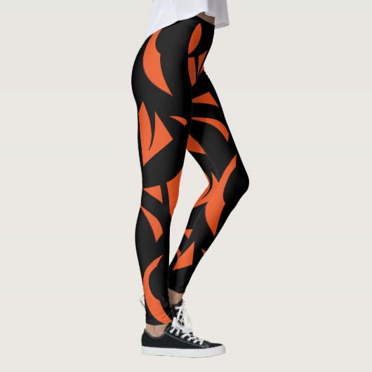 Leggings Art contemporain orange / Noir (Droite)