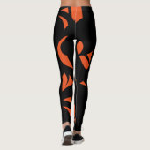 Leggings Art contemporain orange / Noir (Dos)