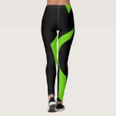 Leggings Art contemporain vert / Noir (Dos)