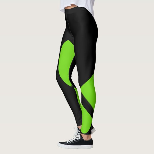 Leggings Art contemporain vert / Noir (Gauche)