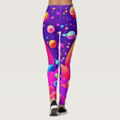Leggings Art Cosmique Rainbow Planet (Dos)