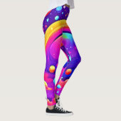 Leggings Art Cosmique Rainbow Planet (Droite)