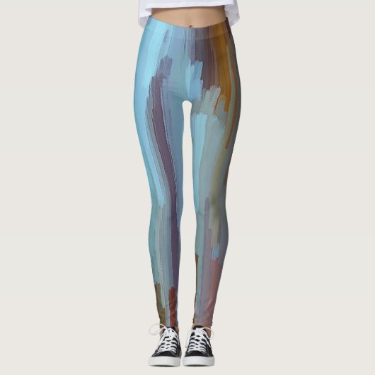 Leggings Art couleur Abstrait #21 (Devant)