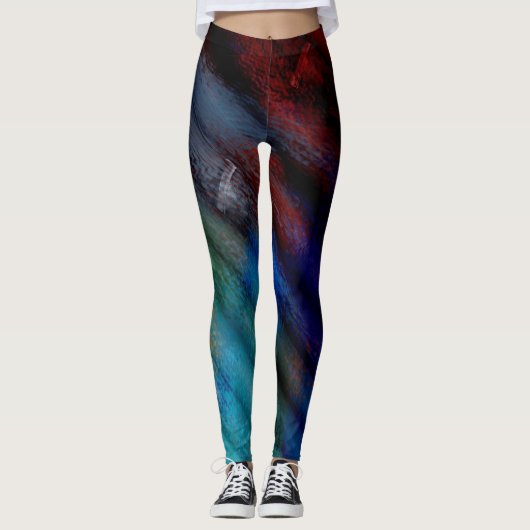 Leggings Art couleur Abstrait #43 (Devant)