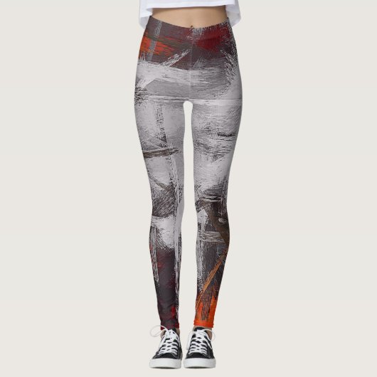 Leggings Art couleur Abstrait #5 (Devant)