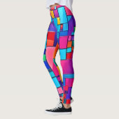 Leggings Art couleur géométrique (Gauche)