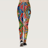 Leggings Art de camion inclus avec des fleurs et des (Dos)