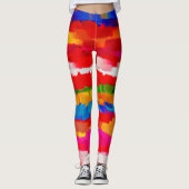 Leggings Art de couleur abstrait (Devant)