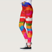 Leggings Art de couleur abstrait (Gauche)