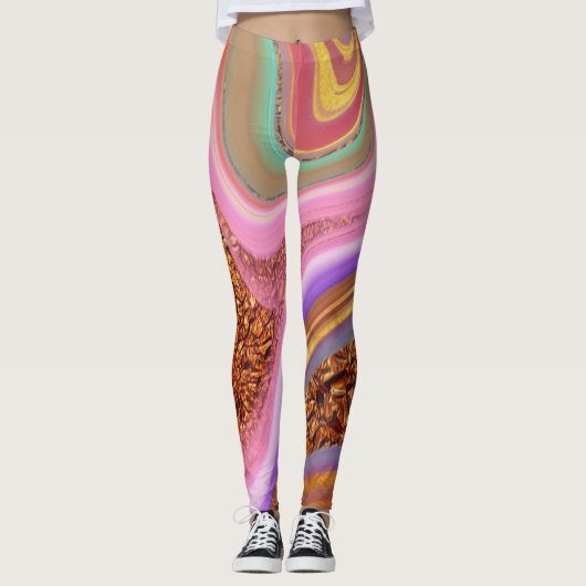 Leggings art de couleur vibratoire (Devant)