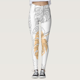 Leggings Art de dessin de ligne de monstère exotique