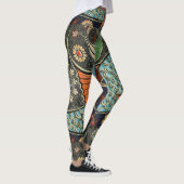 Leggings Art de la mosaïque de poissons (Droite)