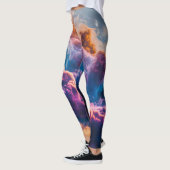 Leggings Art de la nébuleuse de l'espace abstrait - Cosmiqu (Gauche)