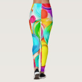 Leggings Art de la palette de peinture dynamique (Dos)