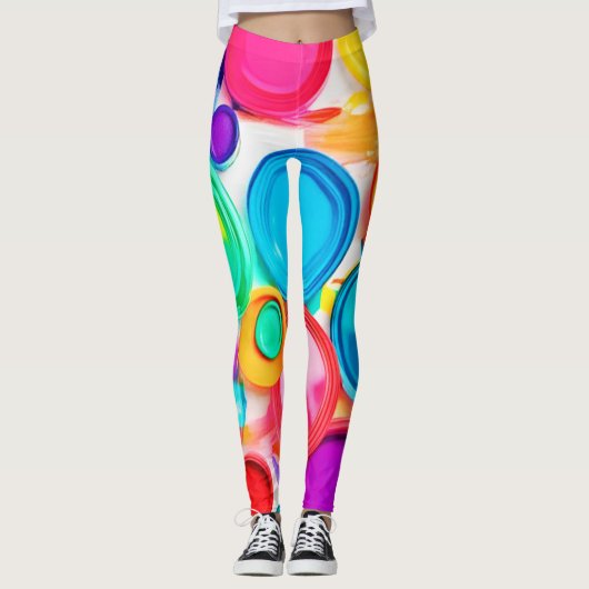 Leggings Art de la palette de peinture dynamique (Devant)