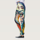 Leggings Art de l'auto-réflexion brisé (Gauche)