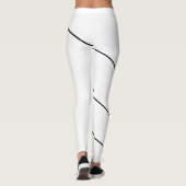 Leggings Art de ligne enveloppante minimal noir raffiné (Dos)