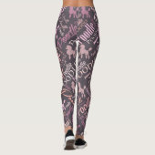 Leggings Art de mot de caniche (Dos)