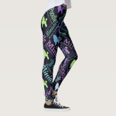 Leggings Art de mot de caniche miniature (Droite)