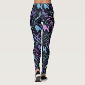 Leggings Art de mot de caniche miniature (Dos)
