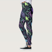 Leggings Art de mot de caniche miniature (Gauche)