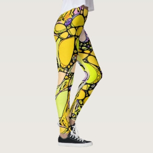 Leggings Art de motif peint à la main et numériquement 13