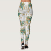 Leggings Art de Noël abstrait (Dos)