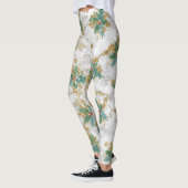 Leggings Art de Noël abstrait (Gauche)