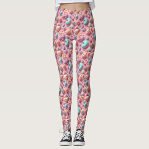Leggings Art de personnage de bonbon Kawaii pastel