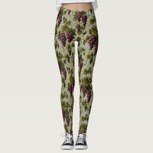Leggings Art de vignoble de campagne française rustique