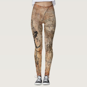 Leggings Art de vitesse de Steampunk