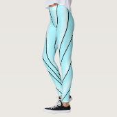 Leggings Art Déco Design Bleu clair (Gauche)