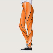 Leggings Art Déco Design Orange (Gauche)