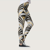 Leggings Art Déco Gold Black Elegance : Années folles (Droite)