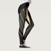 Leggings Art Deco Gold Fan Geometric Elegance (Droite)