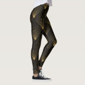 Leggings Art Déco : L'élégance de l'or noir. (Droite)