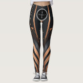 Leggings Art Deco Monogram Circle Name Design (Devant)