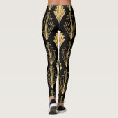Leggings Art Déco Or Noir : sans couture (Dos)