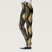 Leggings Art Déco Or Noir : sans couture (Gauche)