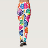 Leggings Art d'empreintes digitales coloré (Dos)