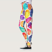 Leggings Art d'empreintes digitales coloré (Gauche)