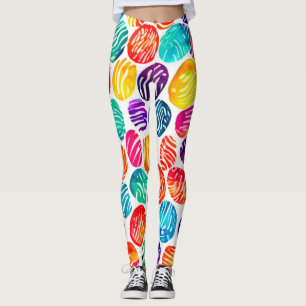 Leggings Art d'empreintes digitales coloré