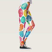 Leggings Art d'empreintes digitales coloré (Droite)