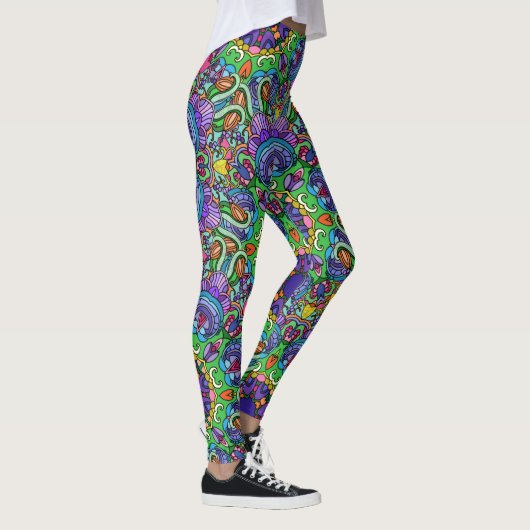Leggings Art d'encre coloré pour vos jambes! (Droite)