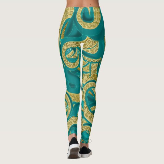 Leggings Art Design Pièce de pieuvre (Dos)