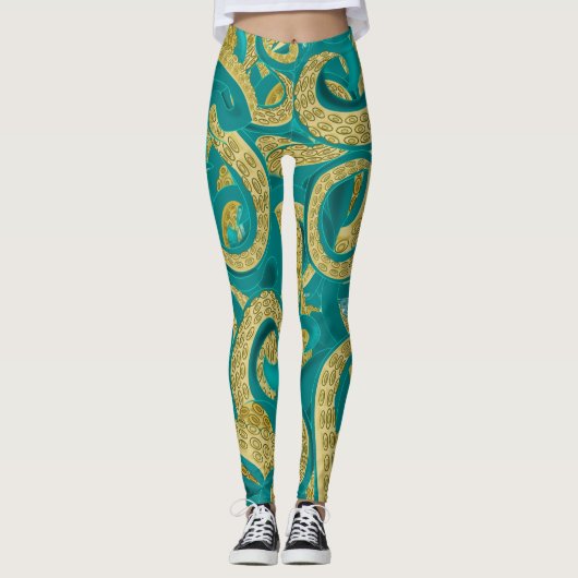 Leggings Art Design Pièce de pieuvre (Devant)